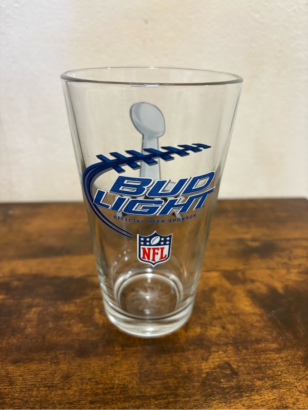 Bud Light Super Bowl 46 collectible NFL sponsor 16oz pint glass